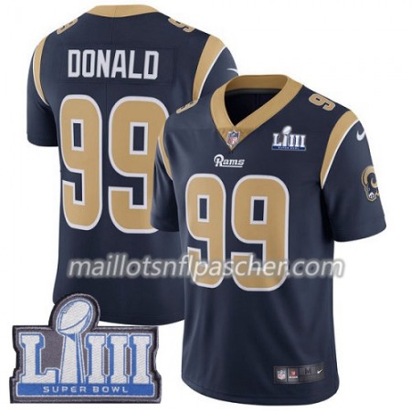 Maillot Los Angeles Rams Aaron Donald 99 Nike Bleu 2019 Super Bowl LIII - Homme
